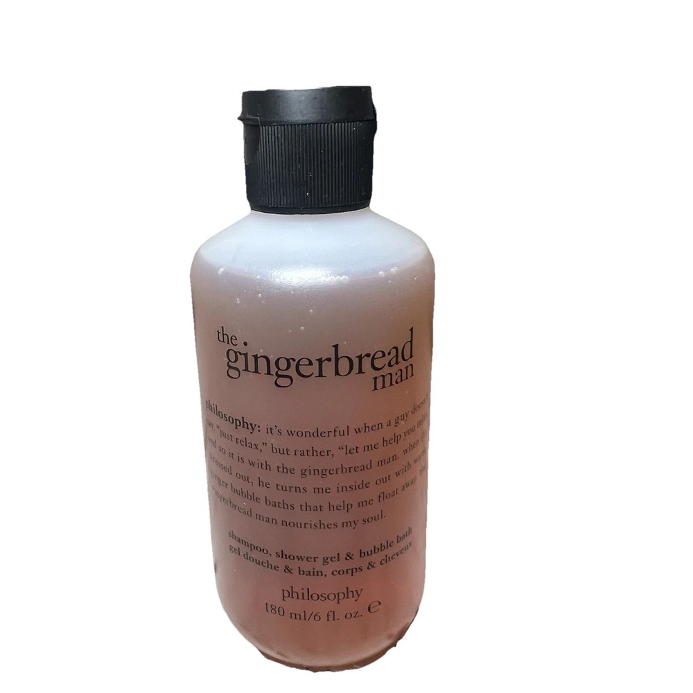 Sealed NEW Philosophy Gingerbread  Shampoo Shower Gel & Bubble Bath 6 fl oz